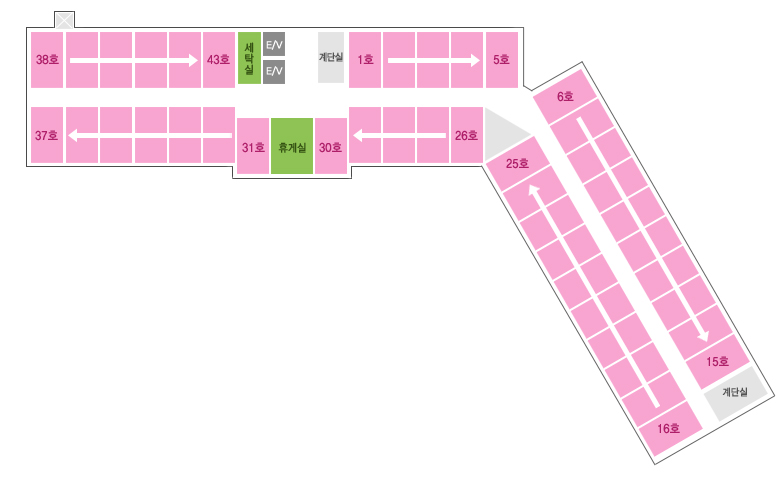 B동 4층~6층 안내도